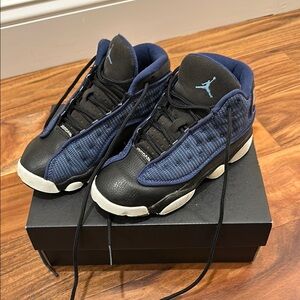Jordan Men's Blue and Black Sneakers
